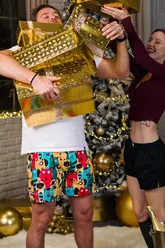 PÁNSKE TRENKY všitá guma EXCLUSIVE ALI - Pánske trenky REPRE4SC EXCLUSIVE ALI CAT FANS - R4M-BOX-0606S - S