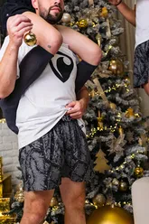 Pánské trenky s vytkávanou gumou EXCLUSIVE MIKE - Pánské trenky s vytkávanou gumou REPRE4SC EXCLUSIVE MIKE THORNS OF JESUS - R5M-BOX-0706S - S