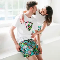 PÁNSKE TRENKY všitá guma EXCLUSIVE ALI - Pánske trenky REPRE4SC EXCLUSIVE ALI MONSTERS - R4M-BOX-0615L - L