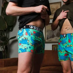 Pánské boxerky SPORT - Pánské boxerky s vytkávanou gumou REPRE4SC SPORT SKATING T-REX - R4M-BOX-0408S - S