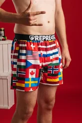 Pánské trenky s vytkávanou gumou EXCLUSIVE MIKE - Pánske trenky REPRE4SC EXCLUSIVE MIKE HOCKEY WORLDS - R5M-BOX-0702S - S