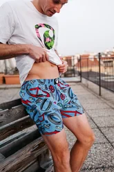 Pánské trenky Exclusive - Pánské trenky s všitou gumou REPRE4SC EXCLUSIVE ALI BMX SHOP - R6M-BOX-0613S - S