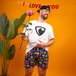 PÁNSKE TRENKY všitá guma EXCLUSIVE ALI - Pánske trenky REPRE4SC EXCLUSIVE ALI BURNING VALENTINE - R4M-BOX-0605S - S