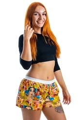 Dámské trenky - Dámské trenky s vytkávanou gumou REPRE4SC POP ART BABES - R2W-BOX-0714S - S