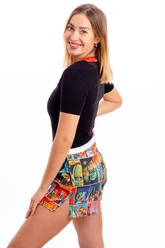 Dámske trenky vytkávaná guma GIGI - Dámske trenky Repre GIGI ALIEN ATTACK - R3W-BOX-0701S - S