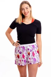 Dámske trenky vytkávaná guma GIGI - Dámske trenky Repre GIGI VIOLET CREATURES - R3W-BOX-0707S - S