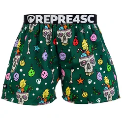 Pánské trenky s vytkávanou gumou EXCLUSIVE MIKE - Pánské trenky s vytkávanou gumou REPRE4SC EXCLUSIVE MIKE X-MASSACRE - R4M-BOX-0721S - S