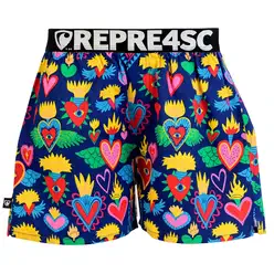 Pánské trenky s vytkávanou gumou EXCLUSIVE MIKE - Pánske trenky REPRE4SC EXCLUSIVE MIKE BURNING VALENTINE - R4M-BOX-0705S - S