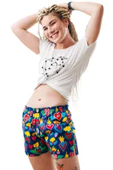 Dámske trenky všitá guma BELLA - Dámske trenky REPRE4SC BELLA BURNING VALENTINE - R4W-BOX-0605XL - XL