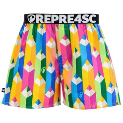 Pánské trenky s vytkávanou gumou EXCLUSIVE MIKE - Pánske trenky REPRE4SC EXCLUSIVE MIKE PASTEL UP! - R4M-BOX-0726S - S