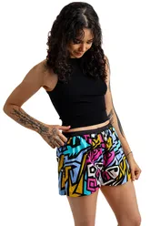 Dámské trenky vytkávaná guma GIGI - Dámské trenky s vytkávanou gumou REPRE4SC LADIES GIGI HI-TEC CHARACTER - R5W-BOX-0709S - S