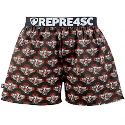 Pánské trenky s vytkávanou gumou EXCLUSIVE MIKE - Pánske trenky REPRE4SC EXCLUSIVE MIKE DEVIL'S HELL TRAIN - R5M-BOX-0712S - S