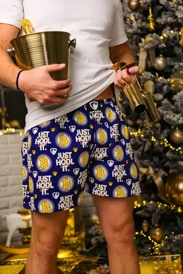 Pánské trenky všitá guma EXCLUSIVE ALI - Pánské trenky s všitou gumou REPRE4SC EXCLUSIVE ALI JUST HODL IT - R5M-BOX-0611S - S