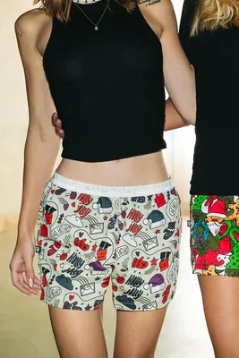 Ladies boxershorts with elastic waistband GIGI - Women's boxer shorts Repre GIGI HOLLY JOLLY - R3W-BOX-0718XL - XL