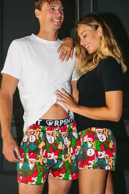 Ladies boxershorts with elastic waistband GIGI - Women's boxer shorts Repre GIGI CHRISTMAS TIME - R3W-BOX-0721XL - XL