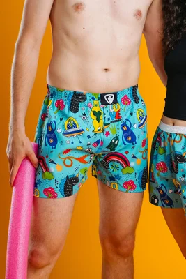 Pánské trenky všitá guma EXCLUSIVE ALI - Pánské trenky s všitou gumou REPRE4SC EXCLUSIVE ALI HEAVEN COLLAPSED - R5M-BOX-0605S - S