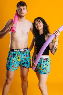 Pánské trenky s vytkávanou gumou EXCLUSIVE MIKE - Pánské trenky s vytkávanou gumou REPRE4SC EXCLUSIVE MIKE HEAVEN COLLAPSED - R5M-BOX-0705S - S