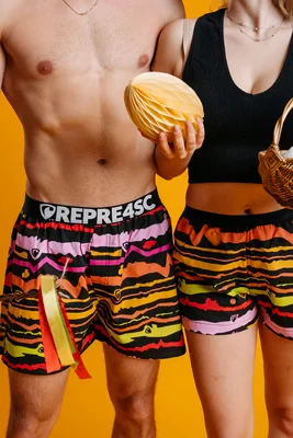 Pánské trenky s vytkávanou gumou EXCLUSIVE MIKE - Pánské trenky s vytkávanou gumou REPRE4SC EXCLUSIVE MIKE SPRING PROMISES - R6M-BOX-0712S - S