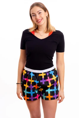 Dámské trenky - Dámské trenky s vytkávanou gumou REPRE4SC GIGI RAINBOW CRUSADE - R3W-BOX-0709S - S