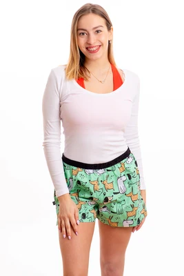 Dámské trenky - Dámské trenky s vytkávanou gumou REPRE4SC GIGI BEST FRIENDS - R3W-BOX-0703L - L