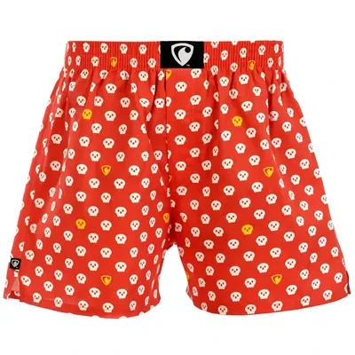 Pánské trenky všitá guma EXCLUSIVE ALI - Pánské trenky s všitou gumou REPRE4SC EXCLUSIVE ALI POLKA DOTSKULLS - R3M-BOX-0643S - S
