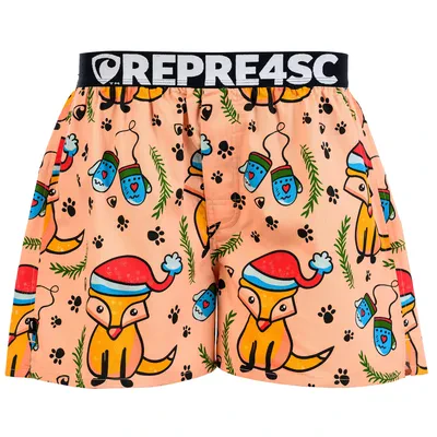 Pánské trenky s vytkávanou gumou EXCLUSIVE MIKE - Pánské trenky s vytkávanou gumou REPRE4SC EXCLUSIVE MIKE FLUFFY FELLOW - R4M-BOX-0723S - S