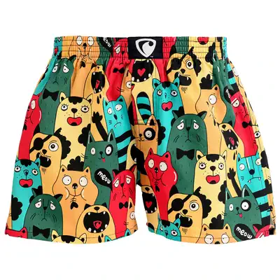 PÁNSKE TRENKY všitá guma EXCLUSIVE ALI - Pánske trenky REPRE4SC EXCLUSIVE ALI CAT FANS - R4M-BOX-0606S - S