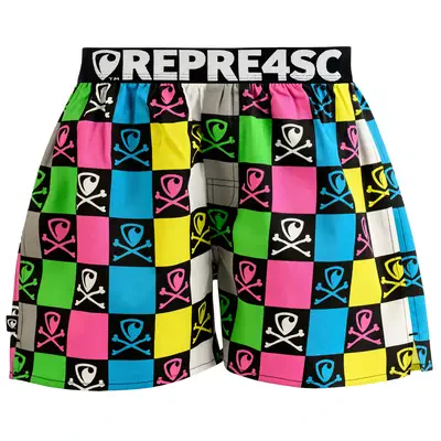 Pánské trenky s vytkávanou gumou EXCLUSIVE MIKE - Pánské trenky s vytkávanou gumou REPRE4SC EXCLUSIVE MIKE BONES MONOSCOPE - R4M-BOX-0718S - S