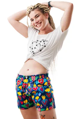 Dámske trenky všitá guma BELLA - Dámske trenky REPRE4SC BELLA BURNING VALENTINE - R4W-BOX-0605XL - XL