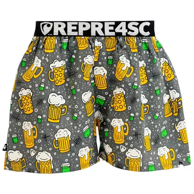 Pánské trenky s vytkávanou gumou EXCLUSIVE MIKE - Pánské trenky s vytkávanou gumou REPRE4SC EXCLUSIVE MIKE OCTOBER FEST - R4M-BOX-0716S - S