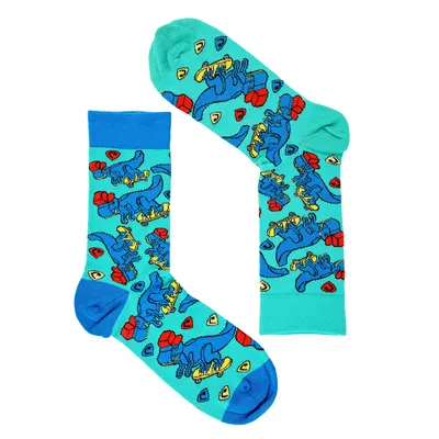 Ponožky Graphix - Dlouhé ponožky REPRE4SC GRAPHIX SKATING T-REX - R4A-SOC-060137 - S