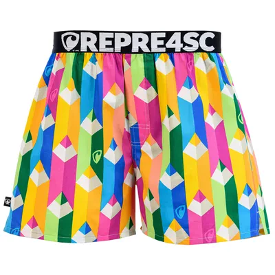 Pánské trenky s vytkávanou gumou EXCLUSIVE MIKE - Pánské trenky s vytkávanou gumou REPRE4SC EXCLUSIVE MIKE PASTEL UP! - R4M-BOX-0726S - S