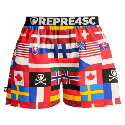 Pánské trenky s vytkávanou gumou EXCLUSIVE MIKE - Pánske trenky REPRE4SC EXCLUSIVE MIKE HOCKEY WORLDS - R5M-BOX-0702S - S