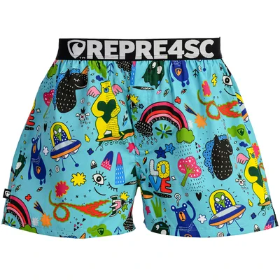 Pánské trenky s vytkávanou gumou EXCLUSIVE MIKE - Pánské trenky s vytkávanou gumou REPRE4SC EXCLUSIVE MIKE HEAVEN COLLAPSED - R5M-BOX-0705S - S