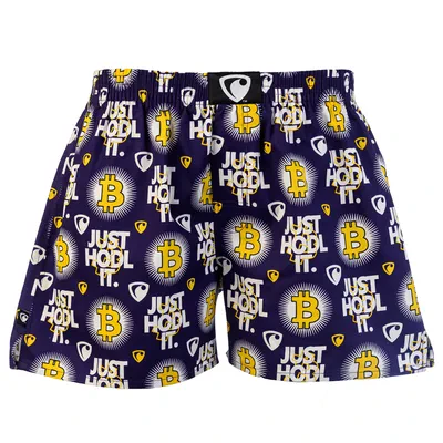 Pánské trenky všitá guma EXCLUSIVE ALI - Pánské trenky s všitou gumou REPRE4SC EXCLUSIVE ALI JUST HODL IT - R5M-BOX-0611S - S