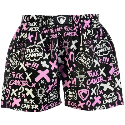 Pánské trenky všitá guma EXCLUSIVE ALI - Pánské trenky s všitou gumou REPRE4SC EXCLUSIVE ALI FUCK CANCER - R5M-BOX-0613S - S