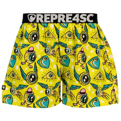 Pánské trenky s vytkávanou gumou EXCLUSIVE MIKE - Pánske trenky REPRE4SC EXCLUSIVE MIKE IN THE EYES - R6M-BOX-0717S - S