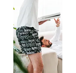 Pánské trenky s vytkávanou gumou EXCLUSIVE MIKE - Pánské trenky s vytkávanou gumou REPRE4SC EXCLUSIVE MIKE SIGNATURE - R4M-BOX-0713S - S