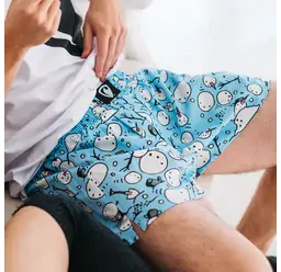 men's boxershorts with woven label EXCLUSIVE ALI - Men's boxer shorts REPRE4SC EXCLUSIVE ALI SNOWMAN KIT - R1M-BOX-0687S - S