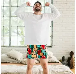 HERREN boxershorts mit elastischem Bund EXCLUSIVE MIKE - Boxershorts für Männer REPRE4SC EXCLUSIVE MIKE CAT FANS - R4M-BOX-0706S - S