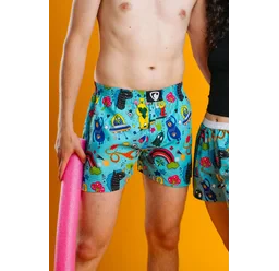 men's boxershorts with woven label EXCLUSIVE ALI - Men's boxer shorts REPRE4SC EXCLUSIVE ALI HEAVEN COLLAPSED - R5M-BOX-0605S - S