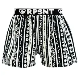 Pánské trenky s vytkávanou gumou EXCLUSIVE MIKE - Pánské trenky s vytkávanou gumou REPRE4SC EXCLUSIVE MIKE SPOOKY LINES - R3M-BOX-0734S - S