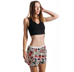 Dámské trenky vytkávaná guma GIGI - Dámské trenky s vytkávanou gumou REPRE4SC LADIES GIGI HOLLY JOLLY - R3W-BOX-0718L - L
