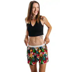 Dámské trenky vytkávaná guma GIGI - Dámské trenky s vytkávanou gumou REPRE4SC LADIES GIGI CHRISTMAS TIME - R3W-BOX-0721S - S