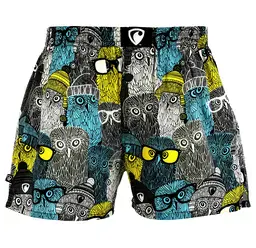 PÁNSKE TRENKY všitá guma EXCLUSIVE ALI - Pánske trenky REPRE4SC EXCLUSIVE ALI OWLS COOL - R3M-BOX-0642S - S