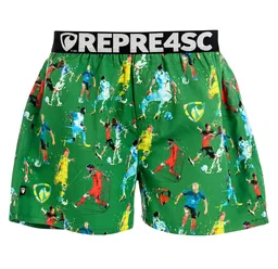 Pánské trenky s vytkávanou gumou EXCLUSIVE MIKE - Pánske trenky REPRE4SC EXCLUSIVE MIKE FREE KICK! - R4M-BOX-0720L - L