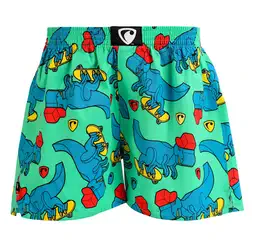 men's boxershorts with woven label EXCLUSIVE ALI - Men's boxer shorts REPRE4SC EXCLUSIVE ALI SKATING T-REX - R4M-BOX-0608S - S