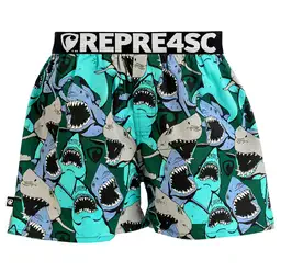 men's boxershorts with Elastic waistband EXCLUSIVE MIKE - Men's boxer shorts REPRE4SC EXCLUSIVE MIKE HAPPY SHARKS - R4M-BOX-0709S - S