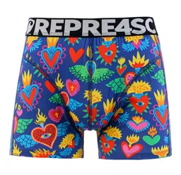 Pánské boxerky SPORT - Pánské boxerky s vytkávanou gumou REPRE4SC SPORT BURNING VALENTINE - R4M-BOX-0405S - S