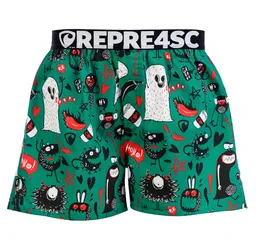 Pánské trenky s vytkávanou gumou EXCLUSIVE MIKE - Pánské trenky s vytkávanou gumou REPRE4SC EXCLUSIVE MIKE GRRRR! - R4M-BOX-0727S - S